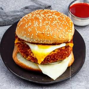 Egg Schezwan Cheese Burger
