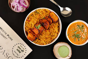 Soya Chaap Biryani With Gravy