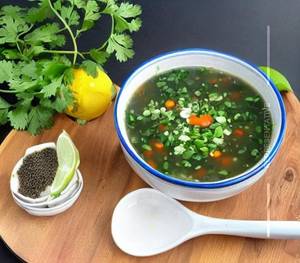 Veg lemon coriander soup