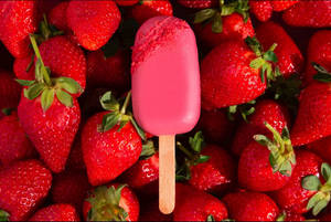 Strawberries And Cream Popsicle