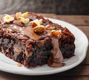 Hazelnut spread overload nuts brownie [Two Piece]
