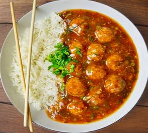 Veg machurian fried rice