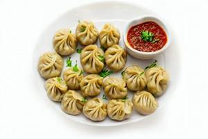 Veg Steamed Schezwan Momos