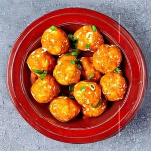 Cheese balls in manchurian sauce