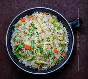 Chicken Burnt Chilly & Garlic Fried Rice