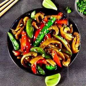 Stir Fry Veg In Butter & Hot Garlic Sauce  Dry