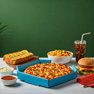 Party Special (large Pizza+garlic Bread+burger+pasta+cold Drinks)