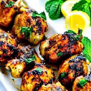 Lemon Mint Chicken Poppers 
