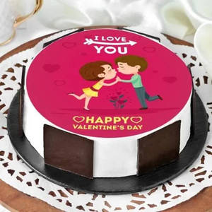 Valentines Day I Love You Theme Cake