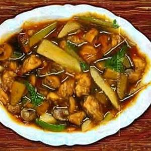 Chicken Mushroom Bamboo-Shoot & Veg Dry
