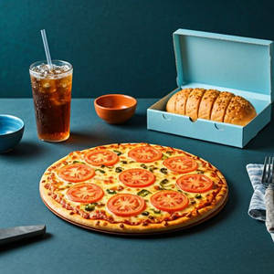 Double Topping Pizza+garlic Bread+cold Drink