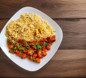 Chicken machurian fried rice