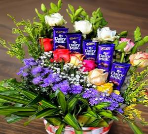 Chocolate with mix rose