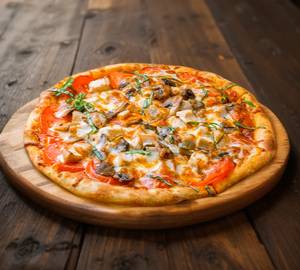 Tangy Tomato Black Olives Mushroom Pizza