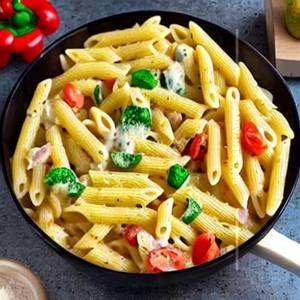 Veg Three Cheese Pasta (Fussilli)