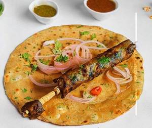 Mutton Seekh Kabab Egg Roll
