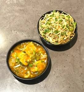 Chilli Paneer+Hakka Noodles