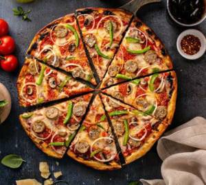 Paneer Onion & Capsicum Pizza