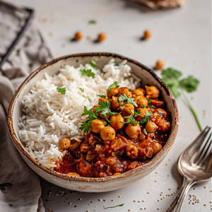 Jeera Rice With Chana Masala [Regular]