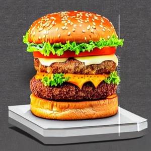 Vegetarian Double Decker Burger