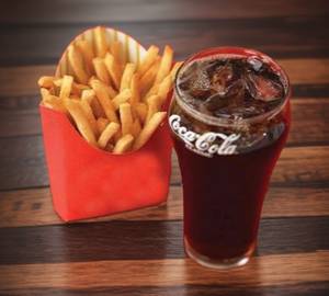 French fries wtih cold drink