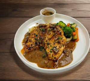 Grilled Chicken Steak With Mash Potato 