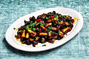 Mushroom baby corn chilli