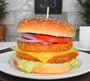 Double tikki cheesy burger