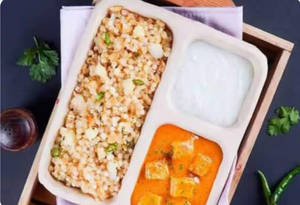 Sabudana Khichdi And Paneer Makhani Navratri Thali