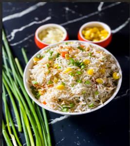 Burnt Garlic And Corn Fried Rice