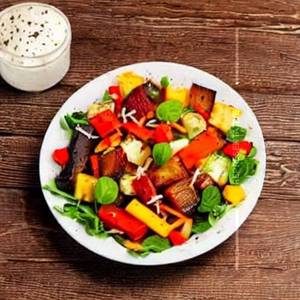 Classic roasted vegetable salad