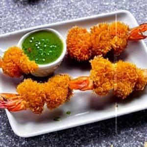 Golden Fried Prawns
