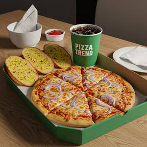 Onion Pizza ( 7 Inches ) +Garlic Bread + Mini Coke