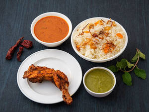 Ghee Rice With 1/4 Tandoori Chicken