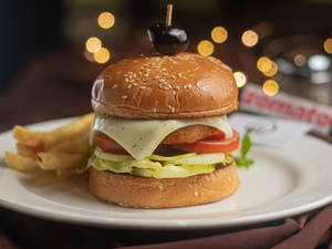 Peri-peri Aloo Tikki Burger