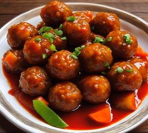 Veg Balls In Sweet and Sour Sauce