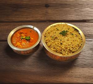 Bagara with paneer curry