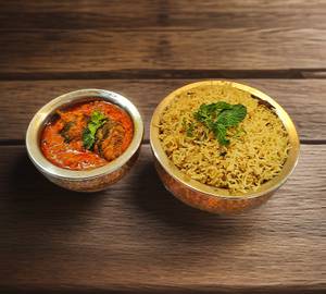 Bagara with gutti vankaya curry