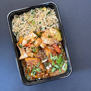 Paneer Chilli With Fried Rice