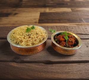 Bagara with chicken fry