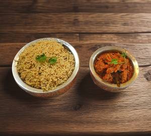 Bagara with mutton curry