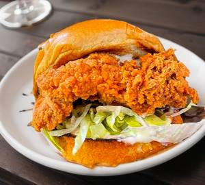 Chicken zinggy Schezwan burger