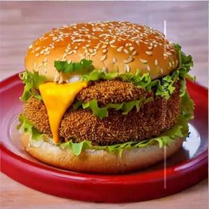 Aloo Tikki Double Cheese Burger