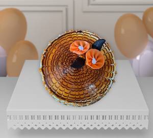 Eggless Butter Scotch Fresh Cream Cake [500 Grams, Small]