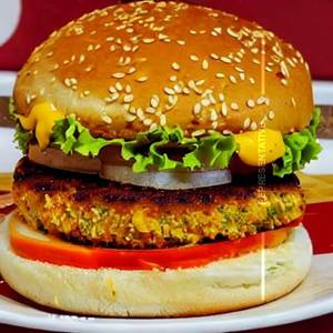 Aloo Tikki Cheese Burger