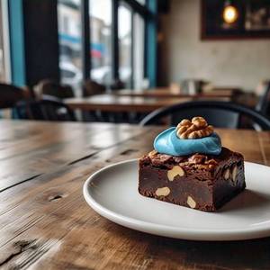 Walnut Brownie With Blue Cookies Chocolate 1pc