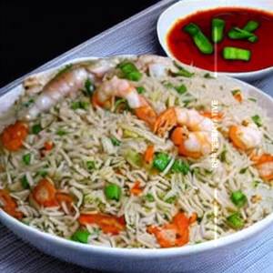 Chicken prawn fried rice