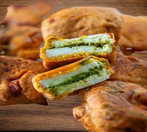 Air Fried Paneer Pakoda Chaat