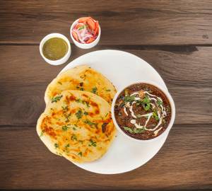 Kulcha with Nutree Masala and Green Chutney