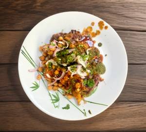 Air Fried Aloo Tikki Chaat